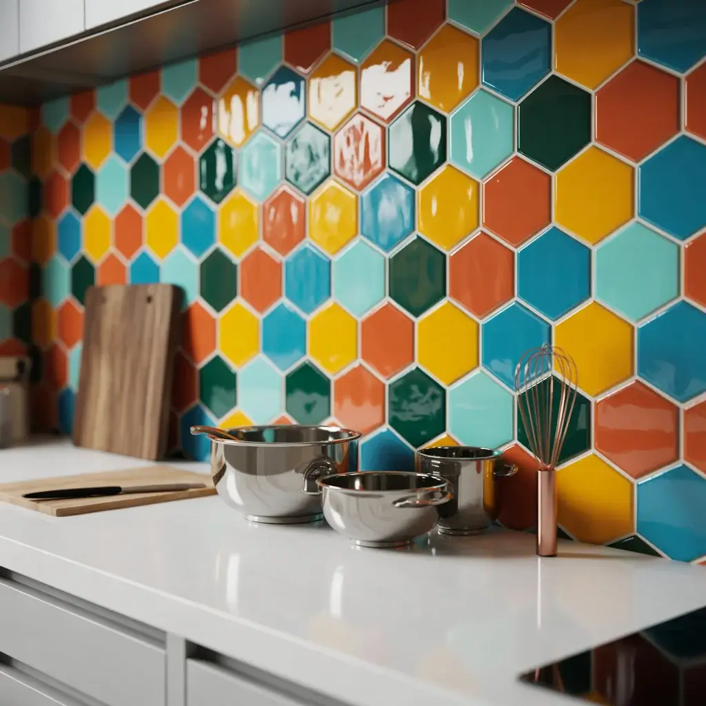 Add a Colorful Backsplash