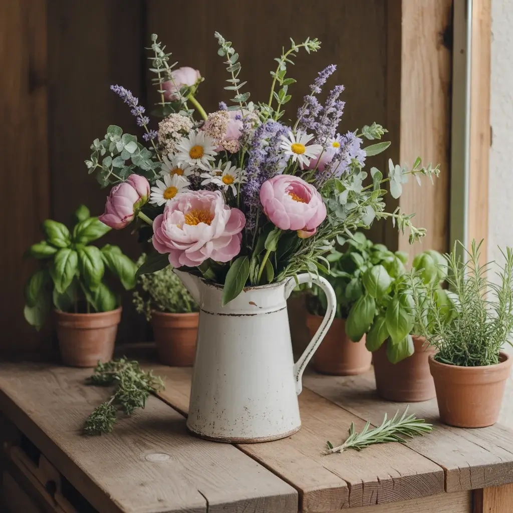 Fresh Flowers and Natural Decorative Elements