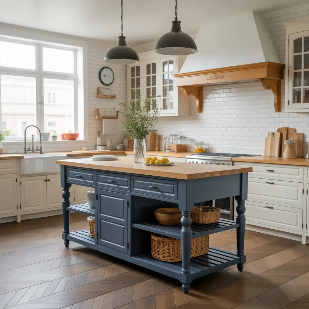 Cottage Style Kitchen Islands