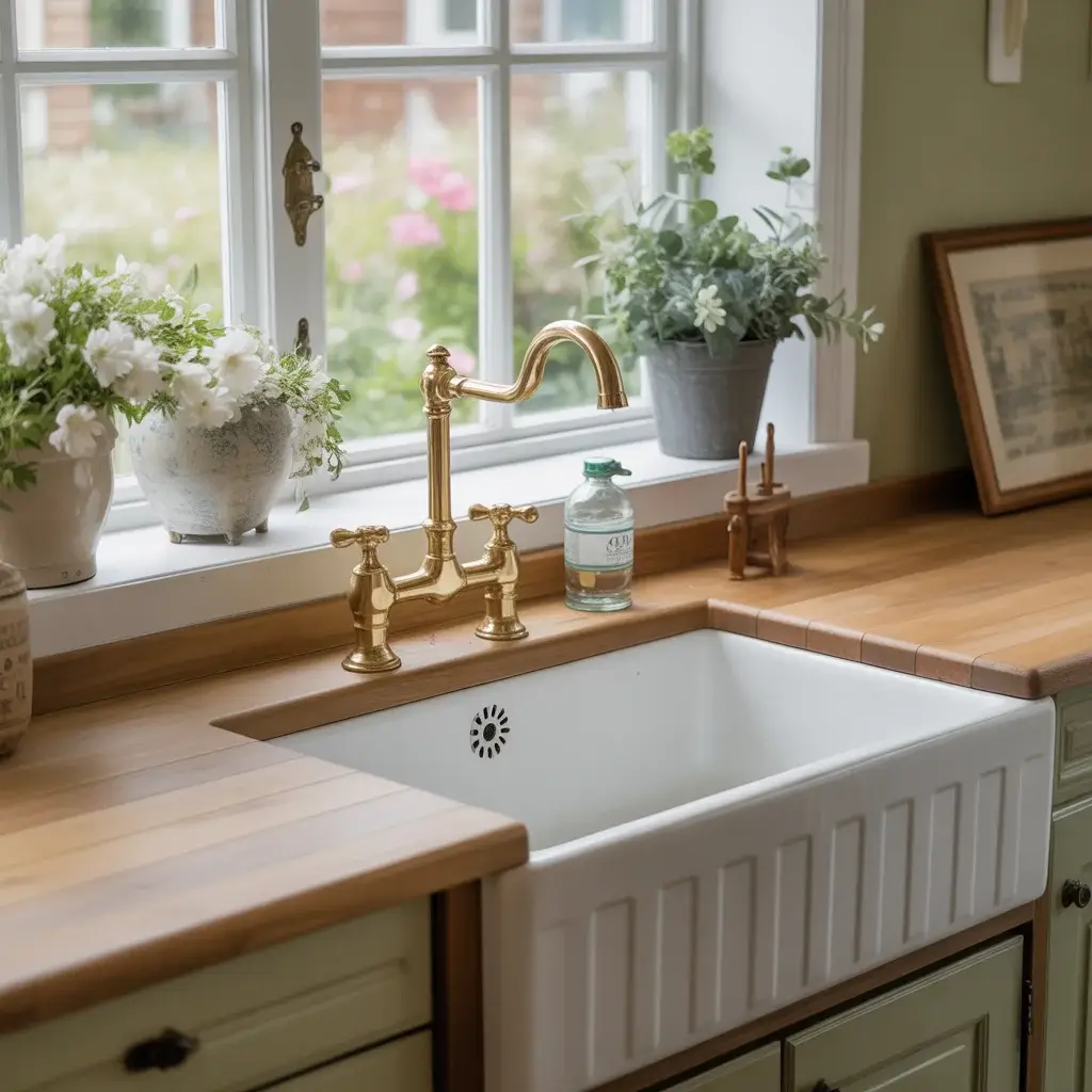 Farmhouse Sinks and Traditional Fixtures
