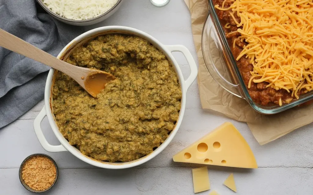 Preparing the Spinach Cheese Filling