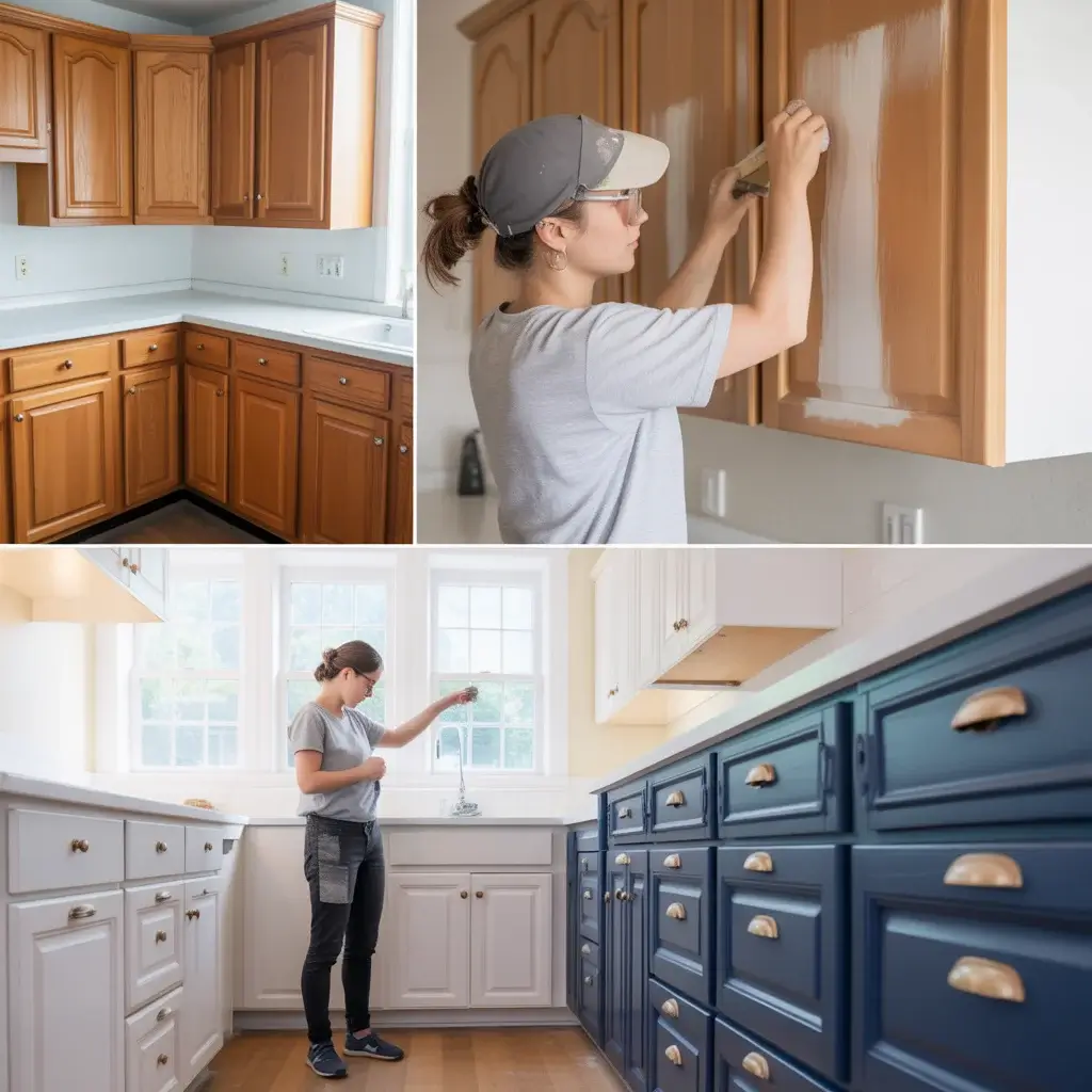 Budget Friendly Two Tone Cabinet Updates