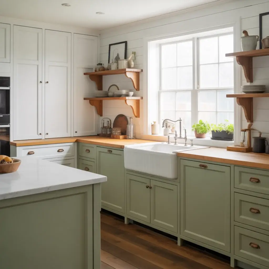 Modern Farmhouse Two Tone Kitchen Cabinets