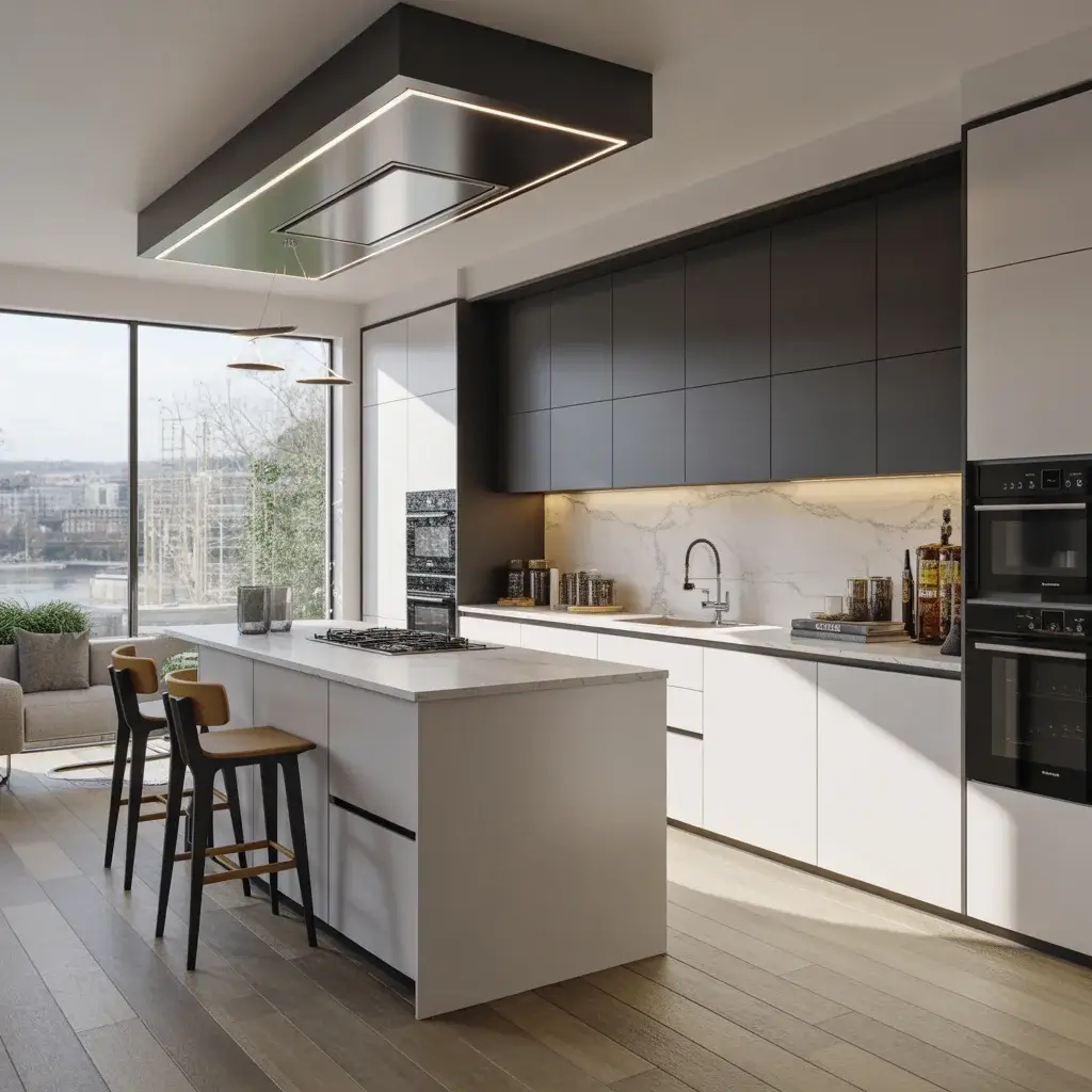 Contemporary Two Tone Kitchen Cabinet Designs
