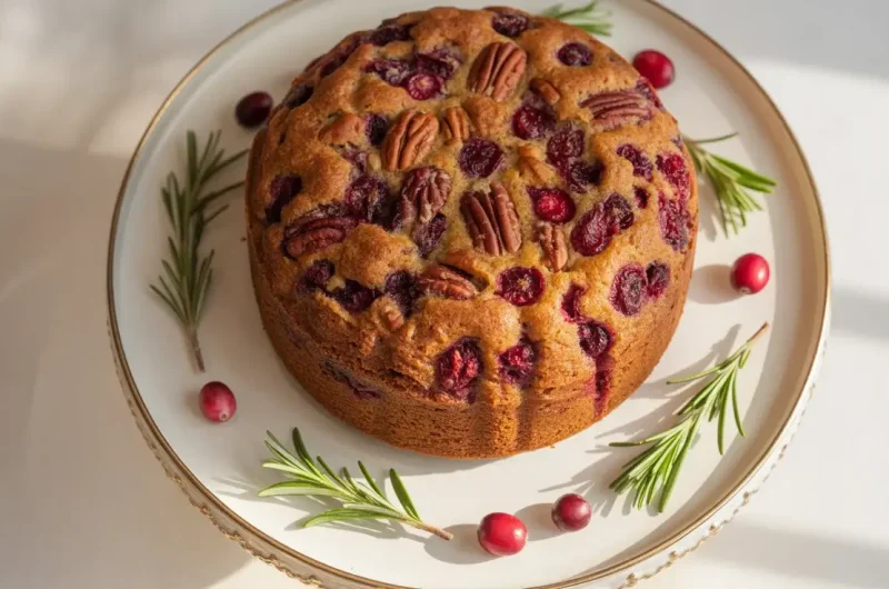 Cranberry Pecan Cake (Christmas Breakfast Recipe)