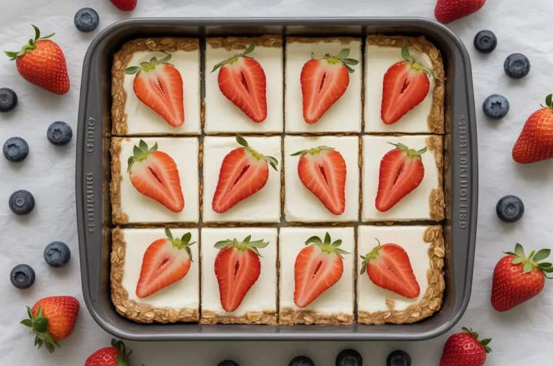 Fruity Cheesecake Oat Bars