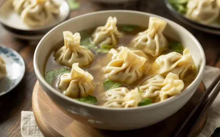 Homemade Wonton Soup Comforting Asian-Style Soup