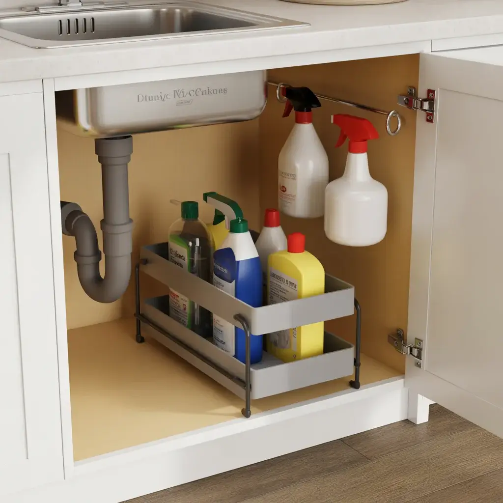 Cleaning Supply Cabinet Under the Sink