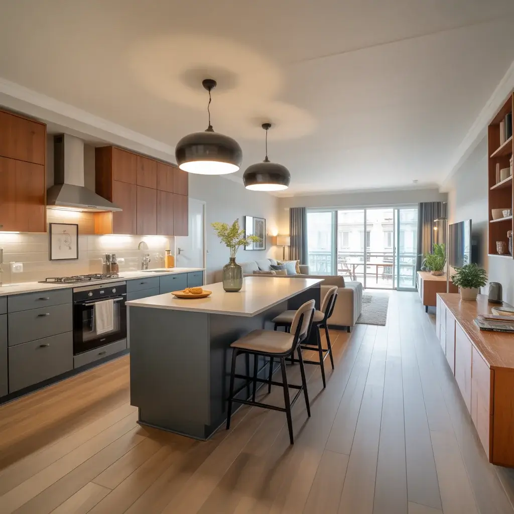 Open Concept IKEA Kitchen Living Space Ideas