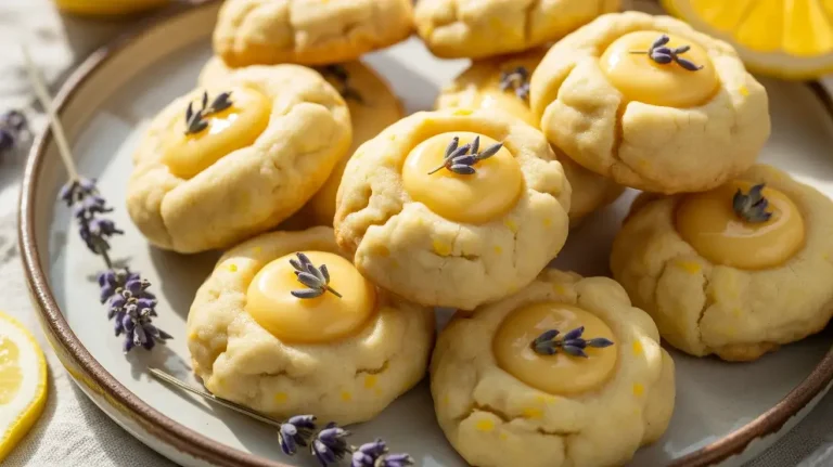 Lemon Lavender Thumbprint Cookies