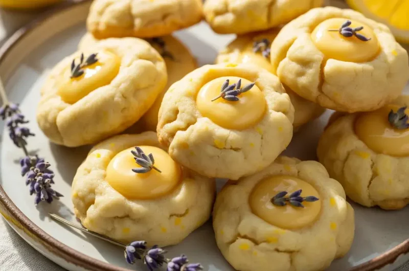 Lemon Lavender Thumbprint Cookies