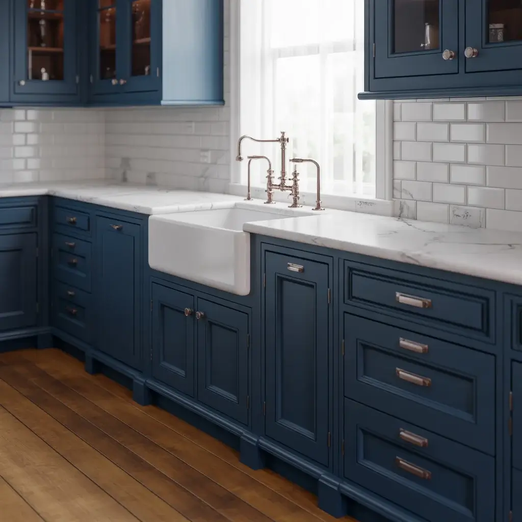 Choosing the Right Paint Colors for Navy Cabinet Kitchens