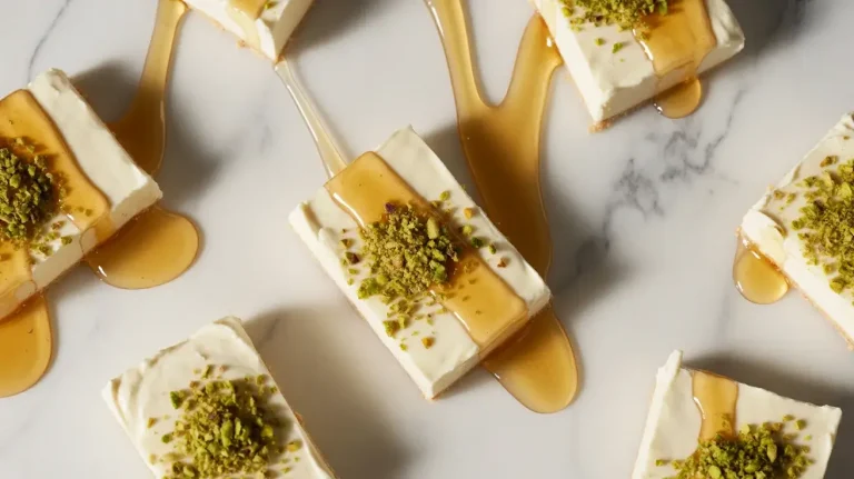 No Bake Honey Pistachio Ricotta Bars