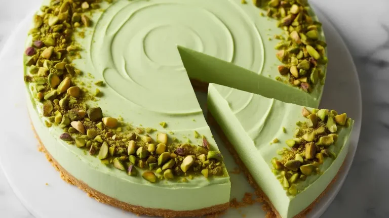 No Bake Pistachio Cheesecake