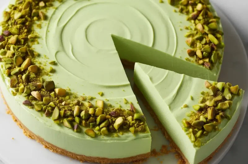 No Bake Pistachio Cheesecake
