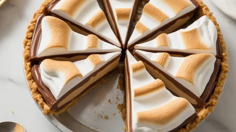 Nutella Peanut Butter Marshmallow Pie