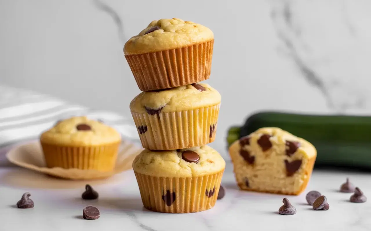 Peanut Butter Zucchini Chocolate Chip Muffins