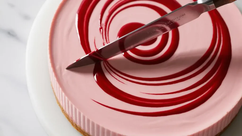 Preparing the Raspberry Cheesecake Filling