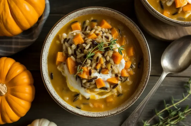 Pumpkin Wild Rice Soup – Warm and Hearty Fall Soup