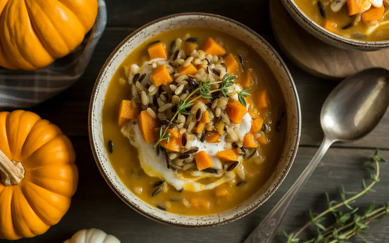 Pumpkin Wild Rice Soup – Warm and Hearty Fall Soup