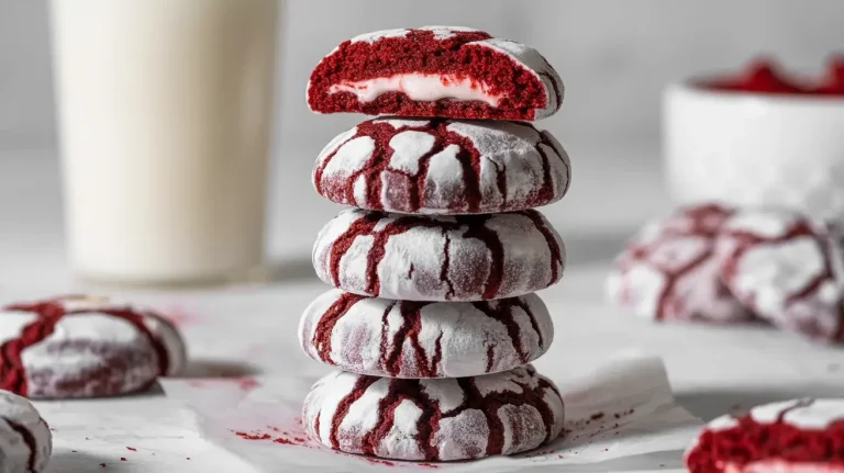 Red Velvet Crinkle Cookies