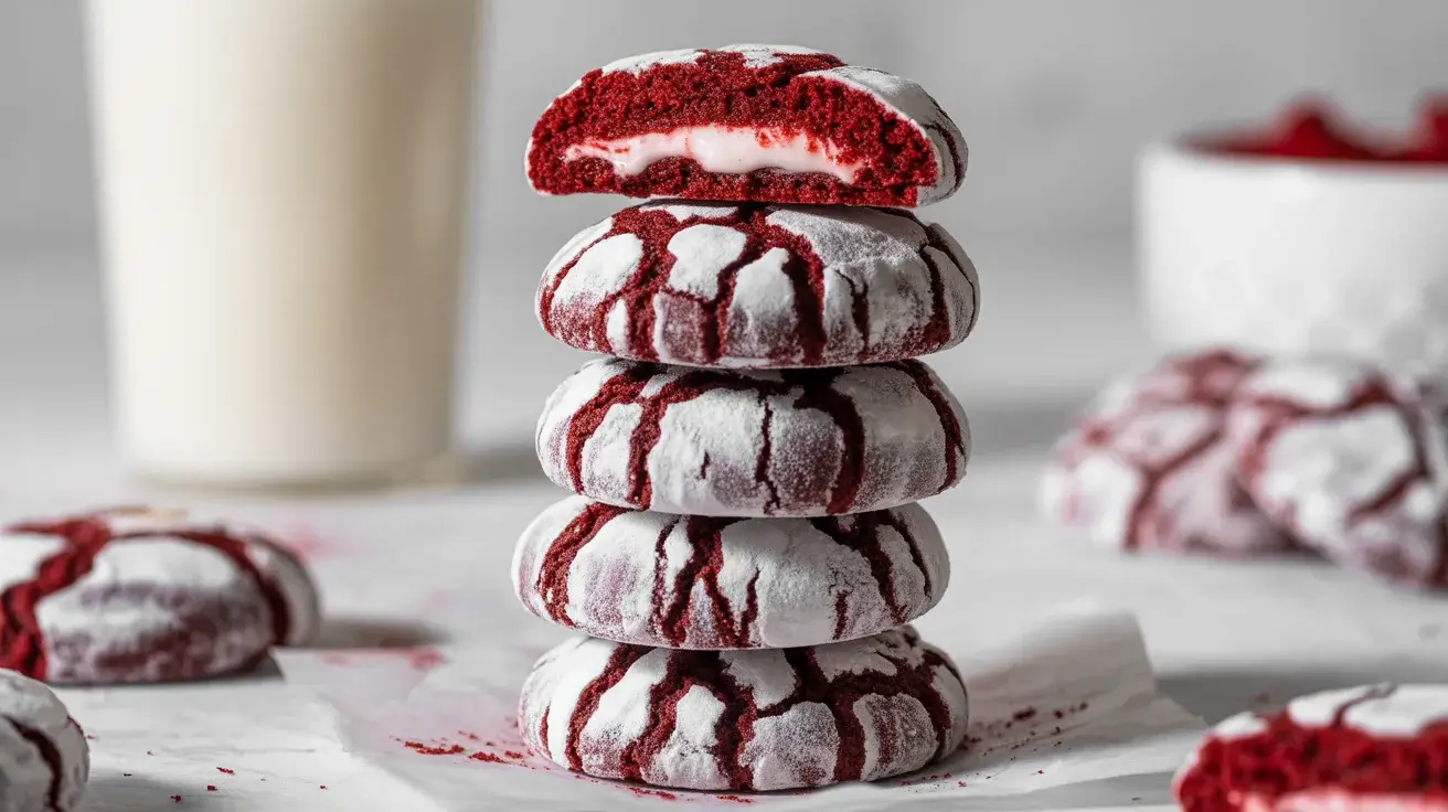 Red Velvet Crinkle Cookies