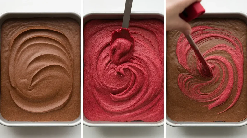 How to Make Red Velvet Swirl Brownies