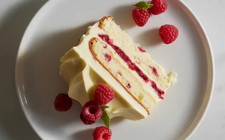 White Chocolate Raspberry Poke Cake