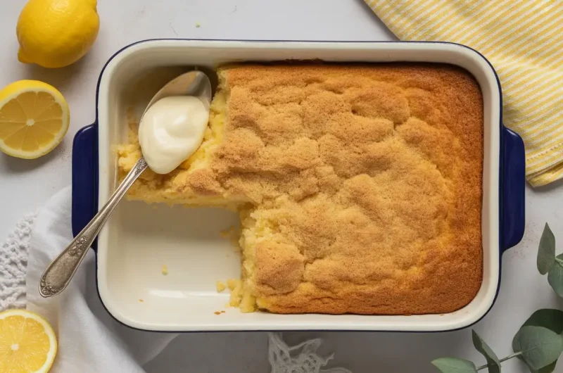 Zesty Lemon Cream Cheese Dump Cake