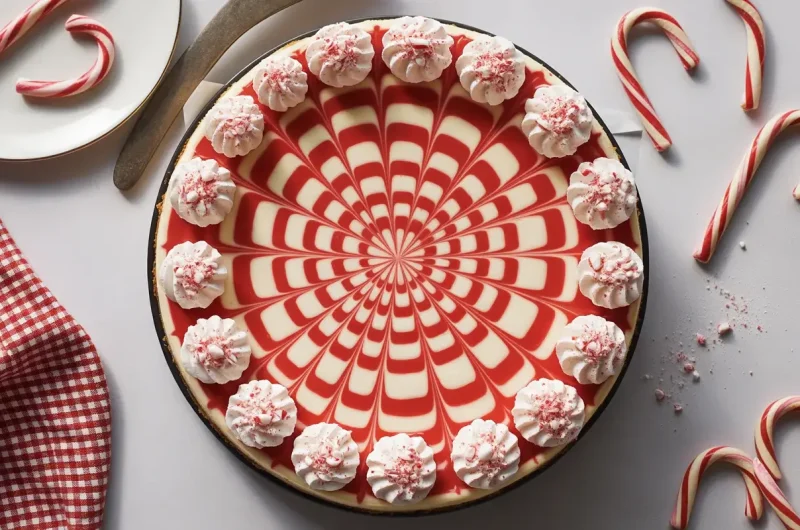 Candy Cane Cheesecake