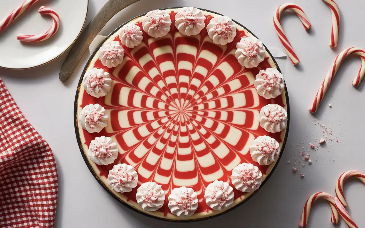 Candy Cane Cheesecake