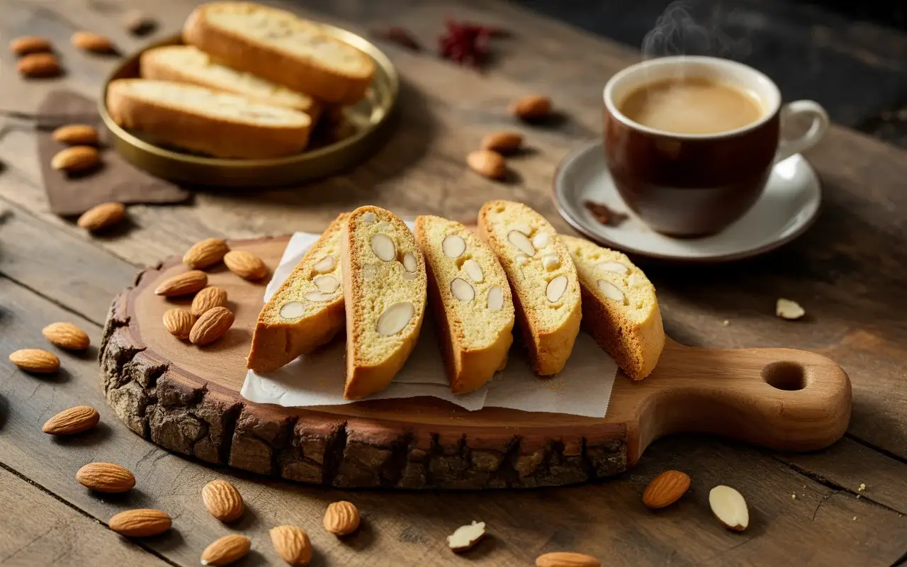 Crunchy Harvest Almond Biscotti Cookies