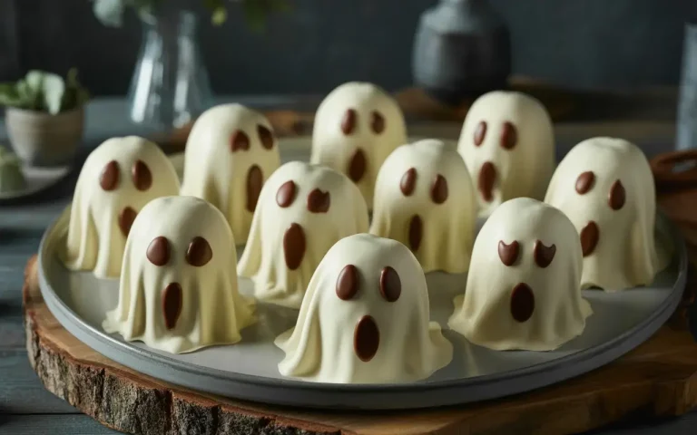 Ghostly White Chocolate Apples