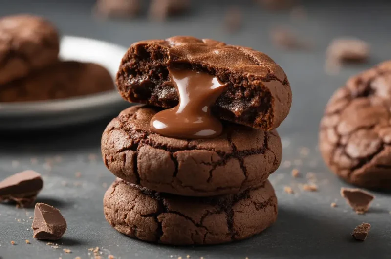 Molten Chocolate Truffle Cookies