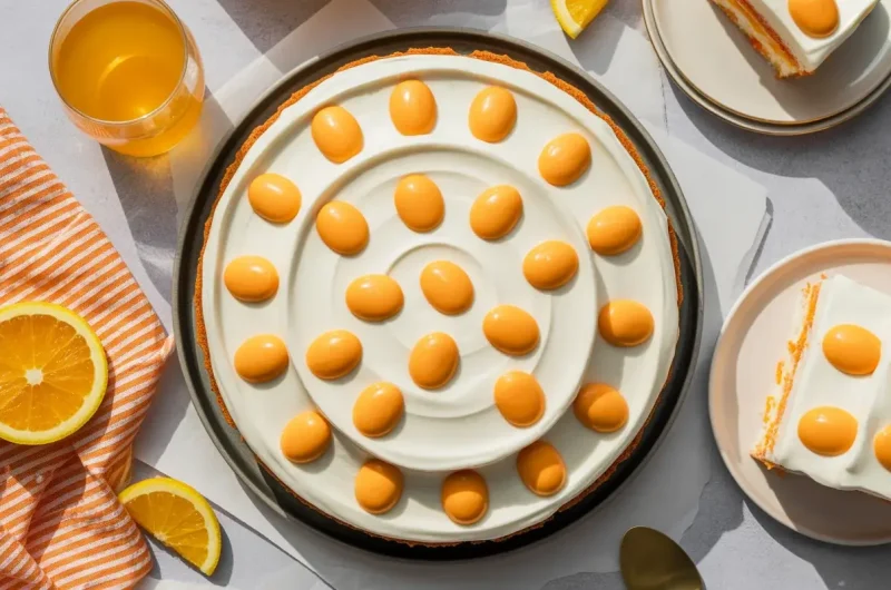 Orange Creamsicle Poke Cake