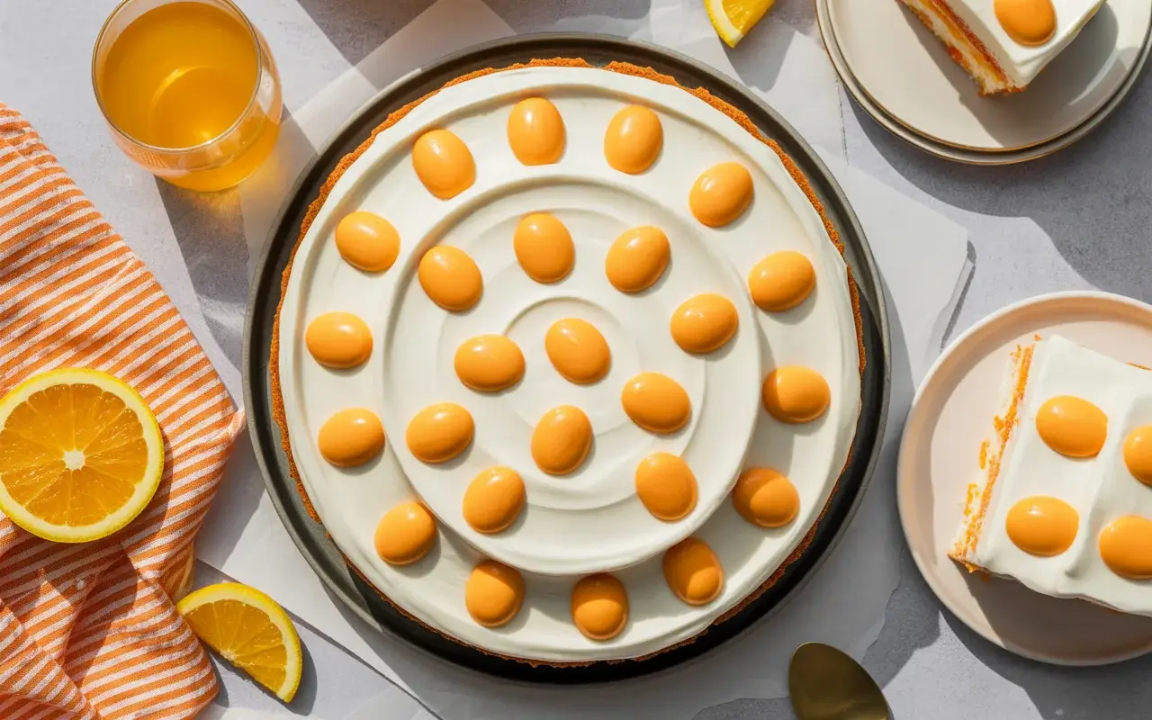 Orange Creamsicle Poke Cake