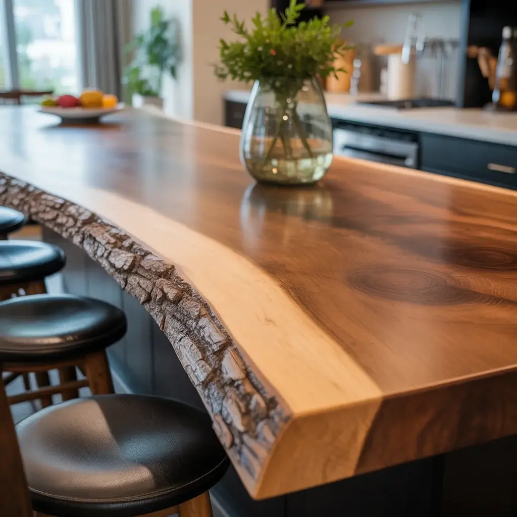 Organic Edge Wood Countertops