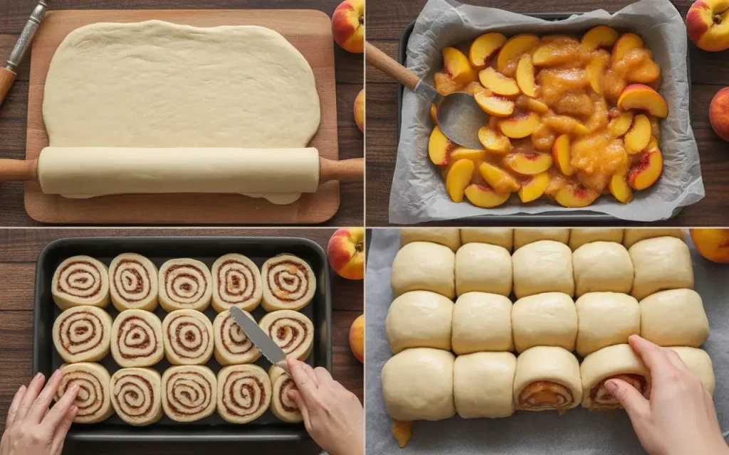 How to Make Peach Cobbler Cinnamon Rolls