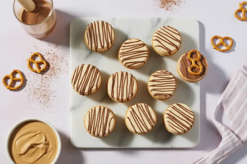 Peanut Butter Pretzel Cheesecake Bites