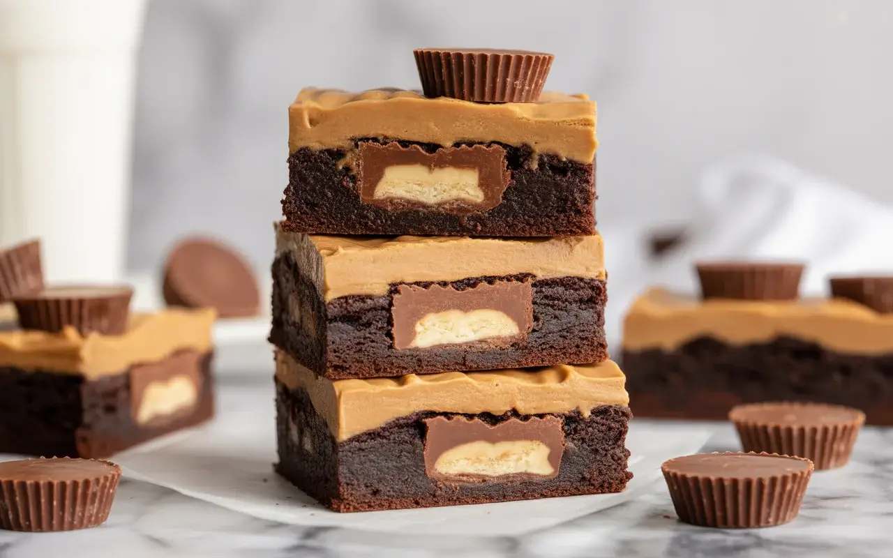 Peanut Butter Reese's Brownies