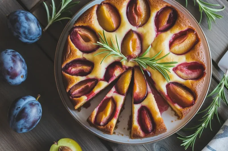 Plum Rosemary Cake