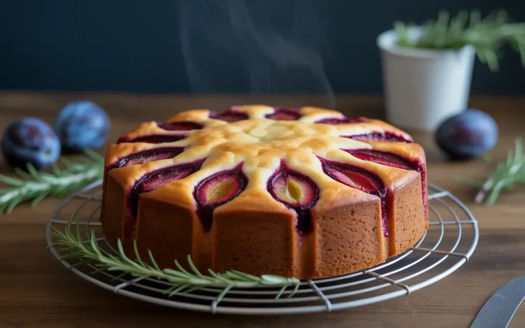 How to Make Plum Rosemary Cake