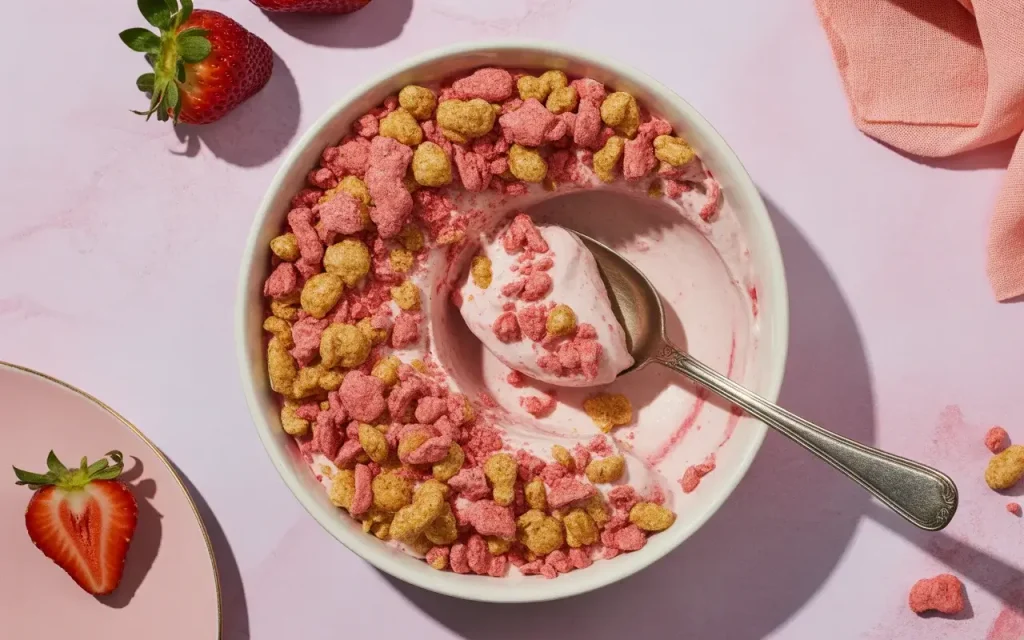 Preparing the Strawberry Crunch