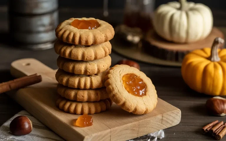 Pumpkin Jam Chestnut Cookies