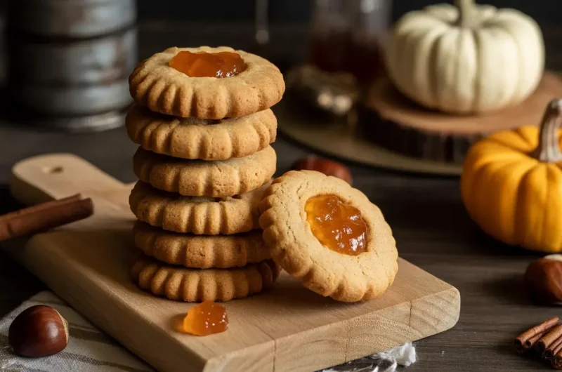 Pumpkin Jam Chestnut Cookies