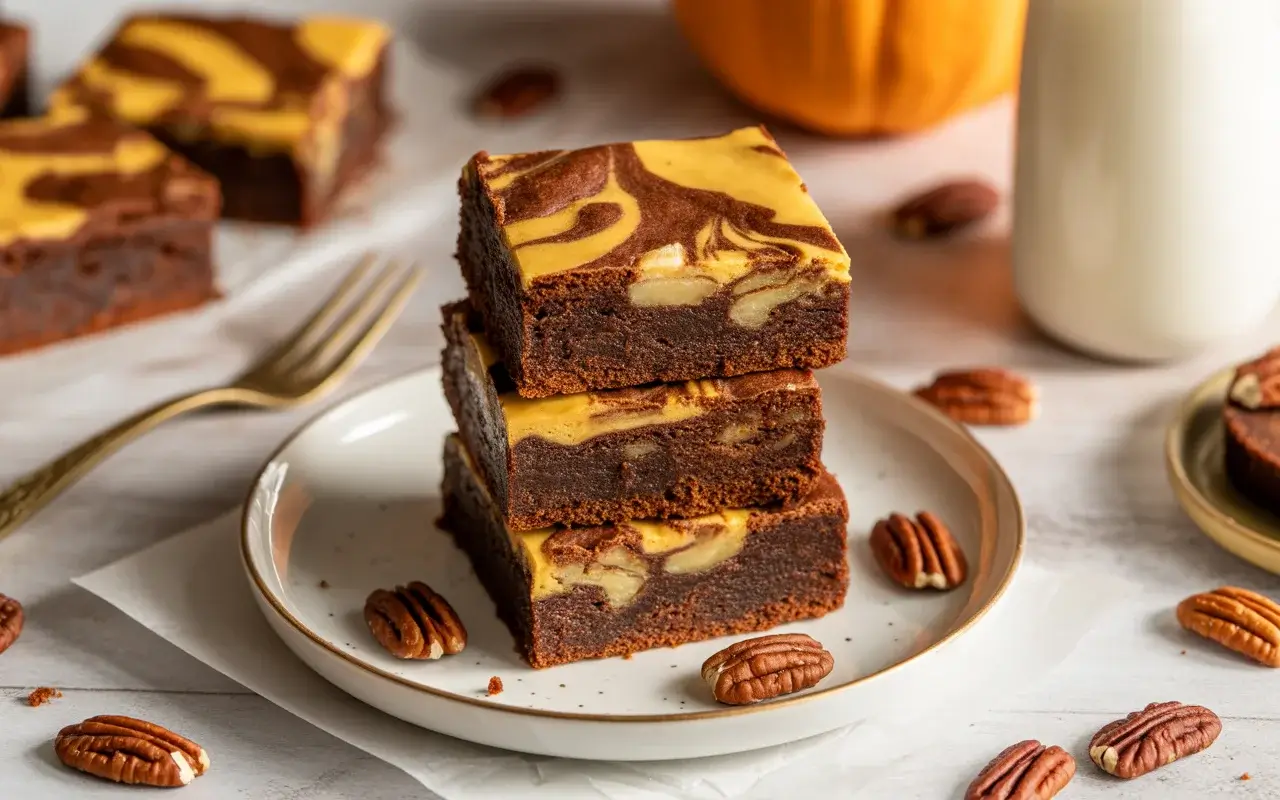 Pumpkin Pecan Brownies
