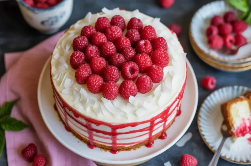 Raspberry Coconut Cake