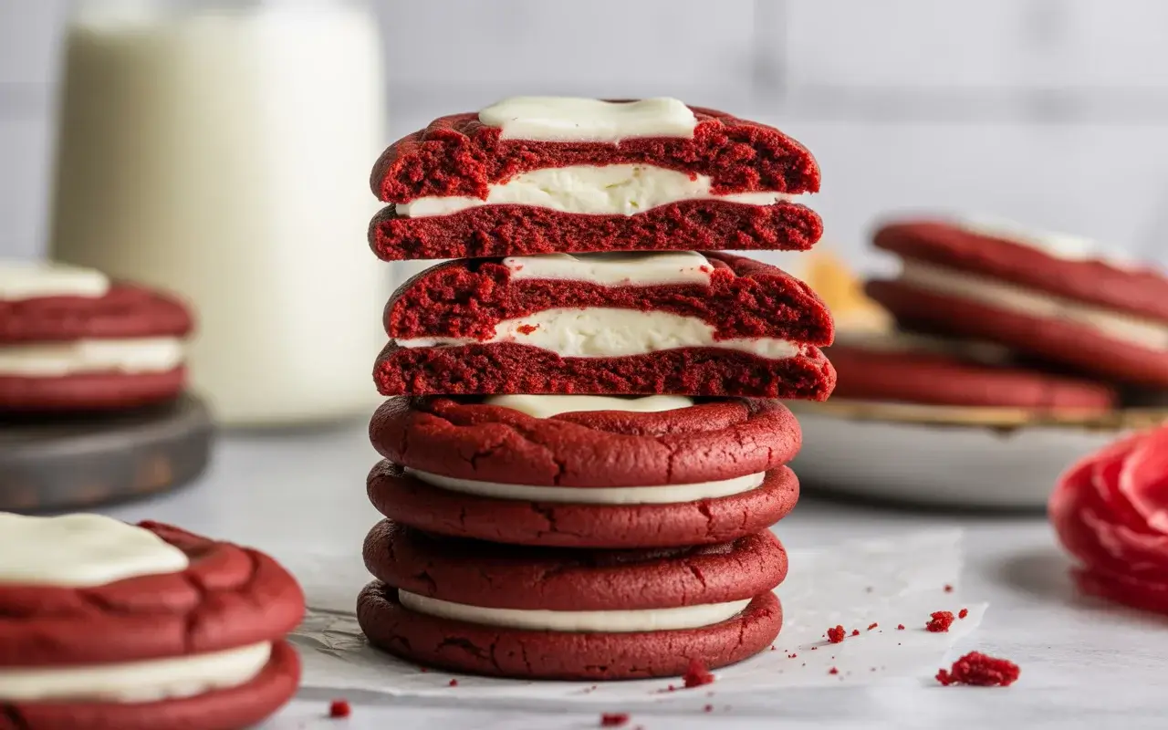 Red Velvet Cheesecake Cookies