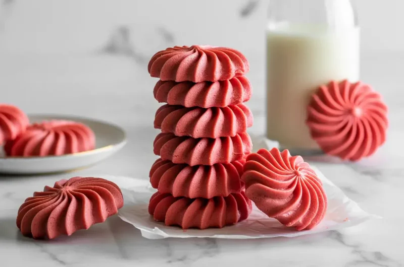 Red Velvet Spritz Cookies