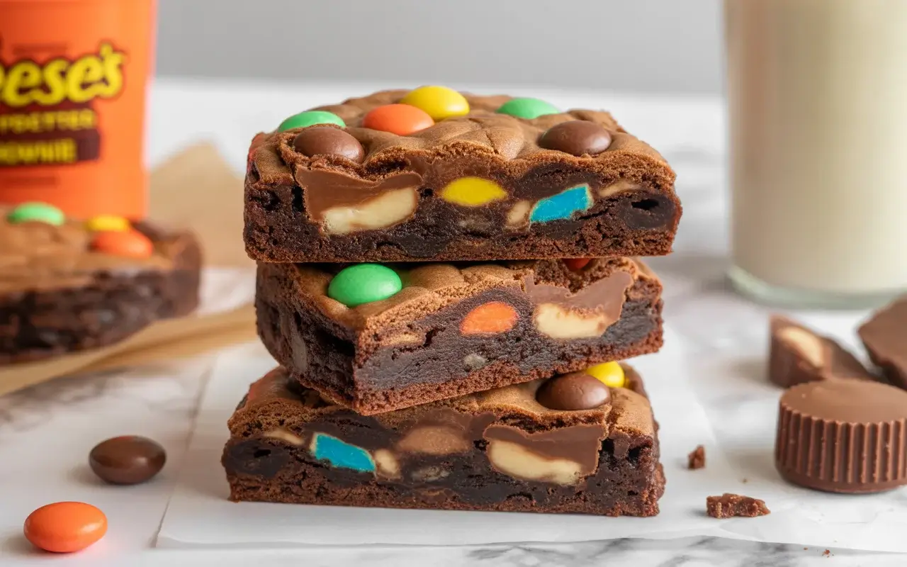 Reese's Pieces Peanut Butter Brownie Cookies